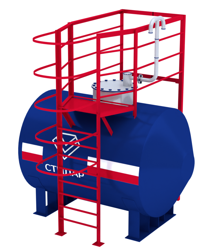 Горизонтальный резервуар РГСН для мазута 10 м³ от завода-производителя